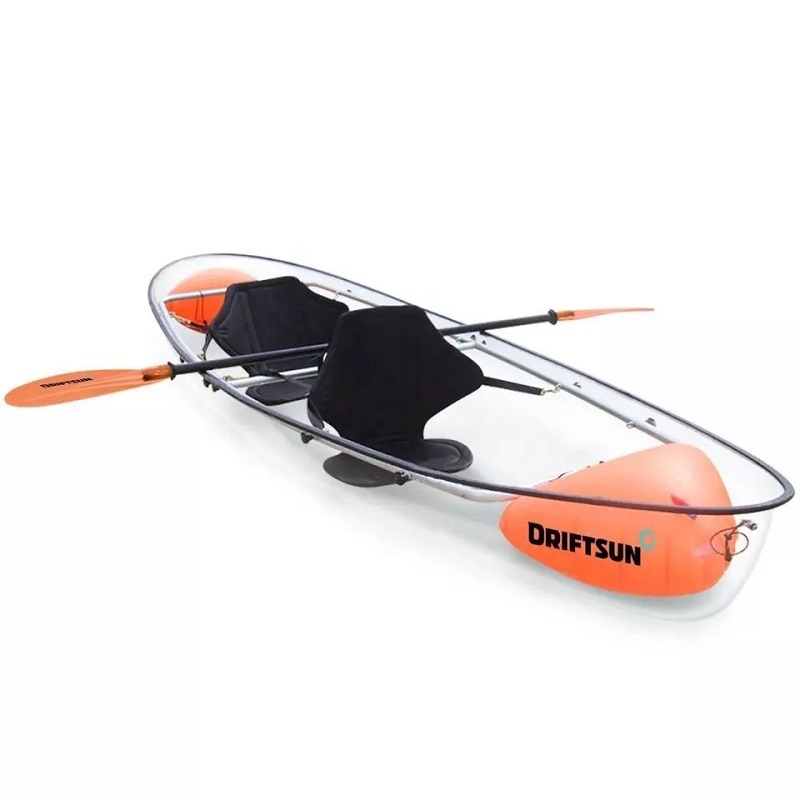Diseño OEM policarbonato canoa transparente kayak